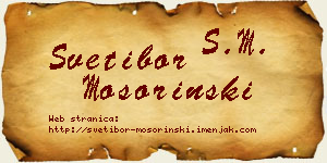 Svetibor Mošorinski vizit kartica